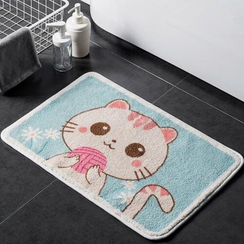 Bath Carpet Floor Mat Kitchen Mats Doormat For Entrance Indoor Cartoon Mat Rugs Decor Printed Home Latex Back Door Anti-slip