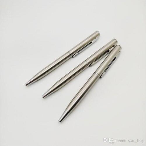 Mini Metal Durable Ballpoint Pen (Black Ink) 10cm Rotating Pocket-size Pen Portable BallPoint Pen Small Oil Pens Exquisite Writi