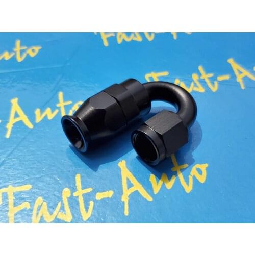 Reusable 9/16"-18unf thread -6an AN-6 AN6 180 degree 180degree PTFE tpfe Swivel Hose End fitting