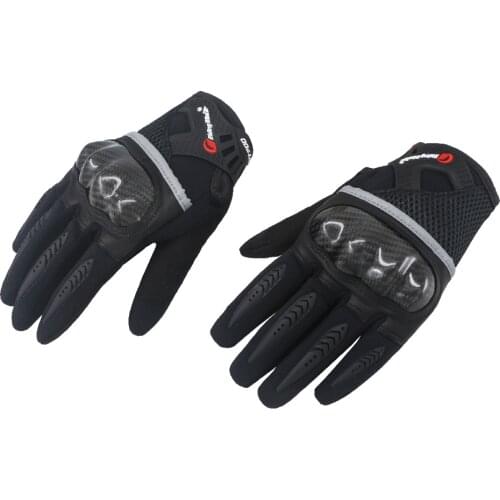 Motorcycle Full Finger Touch Screen Gloves Non-Slip Breathable Flexible Bicycle Riding Cycling Carbon Fiber Gloves For Men Women