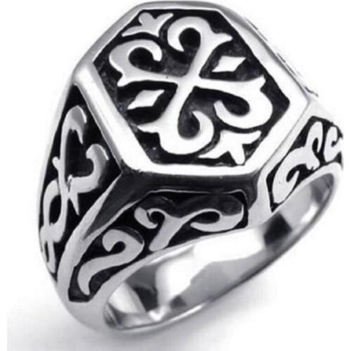 Punk Thor Hammer Black Silver color Tone 316L Stainless Steel Ring Boys Mens Ring New