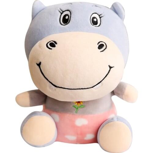 Oft plush hippo toy stuffed hippopotamus toy for your lovely baby gift