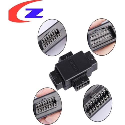 OBD2 Connector Full 16 Pin Male to 3 Female 1 to 3 OBD Cable OBD Splitter Converter Adapter for OBD Car Diagnostic Extender Tool