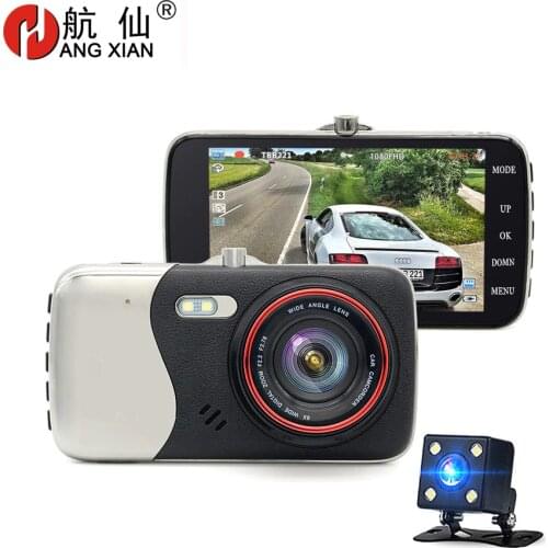 Original 4.0 Inch IPS Screen Car DVR Recorder Car Camera Dual lens Dash Camera Full HD 1080P Video 170 Degree DVR Dush Camera