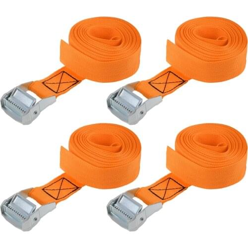 Uxcell Lashing Strap Cargo Tie Down Straps with Cam Lock Buckle Up to 1102lbs 5' - 20' Length 4pcs 38mm x 4.5M