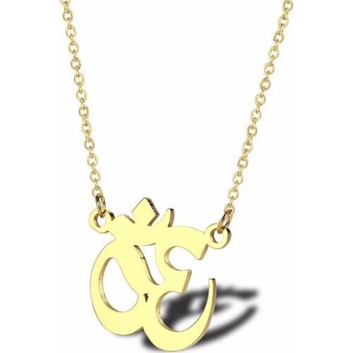 RIR Stainless Steel Golden Yoga Fitness Spirit Necklace Minimalist Lady Sports Jewellery Necklace Gift For Her