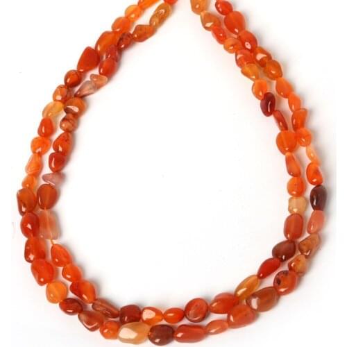 Best Selling 7-11mm Natural Carnelian Stone Straight Hole Stone 38cm/str Natural Stone Chips For DIY Jewelry making