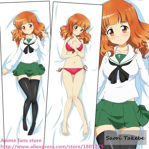 Cute Japanese Anime Pillowcase GIRLS und PANZER Saori Takebe Kawaii decorative Hugging Body Pillow Case Bedding