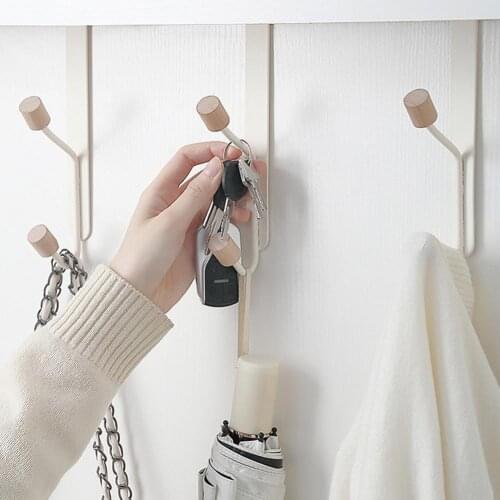 Door Hook Load-bearing Punch-free Anti-scratch Metal Wall Mounted CoatMultiple usage scenarios Rack for Home