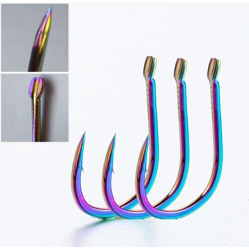10pcs/Lot hooks 50 catfish high carbon steel fishing barbed hook golden sea mustad hook fish gamakatsu Carp Accessories 3# -15