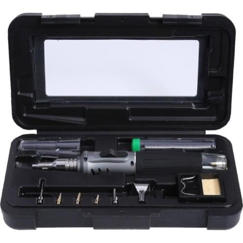 Self-Ignition 10-in-1 Gas Soldering Iron Cordless Welding Torch Kit Tool HS-1115K Outdoor portable Butane Torch