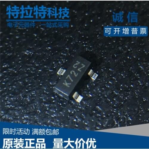 100pcs/Lot 2N7002 2N7002-7-F K72 Transistor SOT23 New