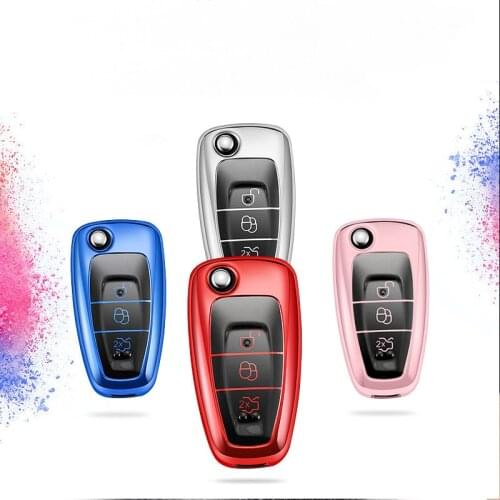 Car Key Cover Protection Case TPU For Ford Ranger C-Max S-Max Focus Galaxy Transit Tourneo Mondeo Car Key Covers