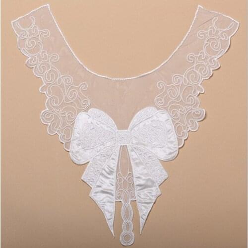 41*37 cm Black White Lace Collar Applique Polyester for Clothes Lace Fabric Apparel Sewing On