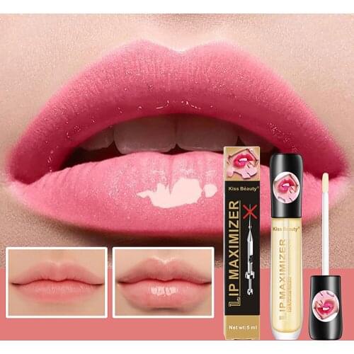 5ml Instant Volumising Lips Plumper Repairing Reduce Lip Fine Lines Mask Long Lasting Moisturizer Care Lip Oil Sexy Plump Serum