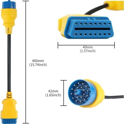 AUTOOL 40CM OBD2 Extension Cable Connector 20pin to 16pin OBD2 Adapter