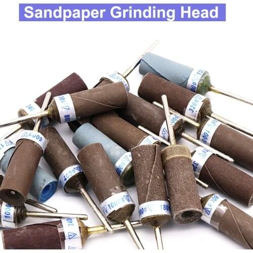 5pcs 240~5000 Grit Sandpaper Grinding Head Sandpaper Bar Stick Rotary Cutter Polishing Rod Abrasive Head Woodworking Polish Tool