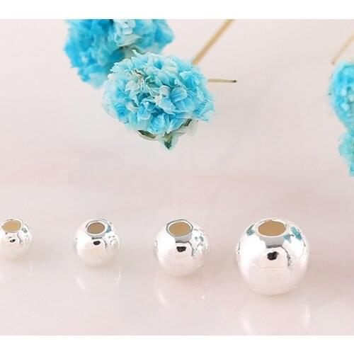 C10/1Pcs Loose Separated Accessories K Package Gold DIY Transit Silver Plated Real Gold Beads Handmade Material Bracelet Jewelry