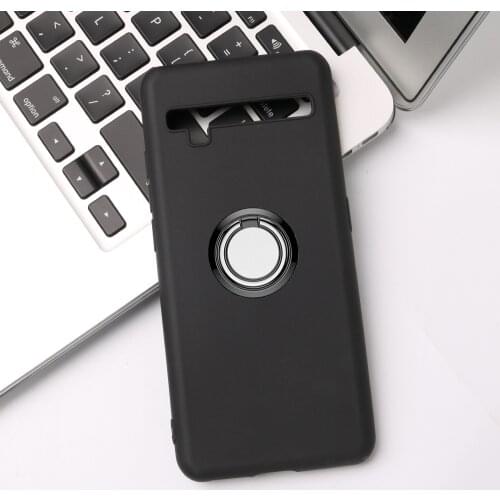 For TCL 10 Pro 6.47" TCL10Pro TCL10 10Pro T799B, T799H Back Ring Holder Bracket Phone Case Smartphone TPU Soft Silicone Cover