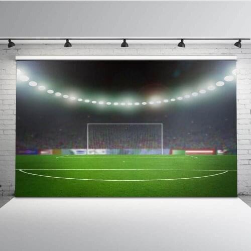 Mehofoto Football Field Backgound for Photo Studio Audience Platform World Match Photography Backdrop MW-117