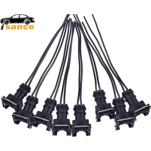 ISANCE New 2 Way EV1-8,17109448,17109826,832-11125 Fuel Injector EV1 Female Connector Plug Clip Harness Pigtail 15cm Wiring