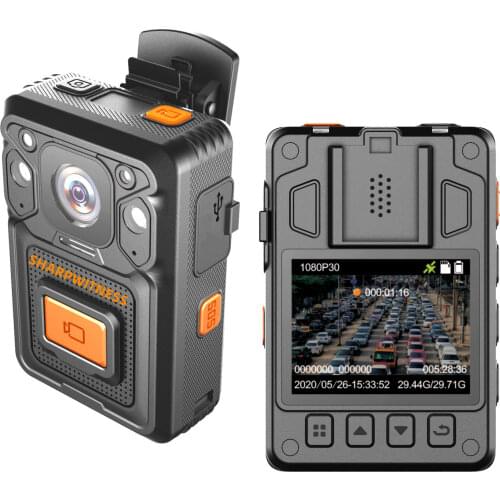 SHARPWITNESS 1440P Body Worn Camera GPS Video Recorder Front Big Recoriding Button Night Vision Police DVR