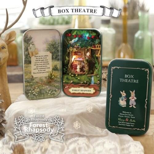 DIY Doll house Box Theatre Wooden Miniature scene DIY Mini Furnitures Doll house Toys LED Light Toys for Children Birthday Gifts