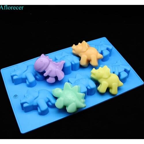 Small Dinosaur Soap Mold food grade handmade soap silicone mold 3D Dinosaur Animal Cake Moulds Fondant Chocolate Candy Molds
