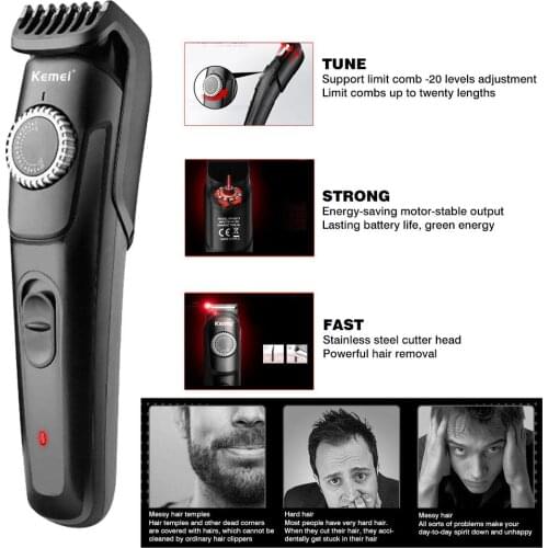 Hair Clipper Cordless Electric Beard Trimmer Rechargeable Head Shaver For Children Adults Men Hair Outliner Clippers Kit