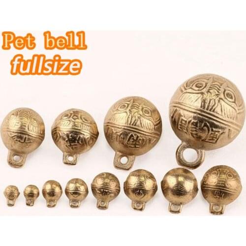 Mini Gold Antique Copper Bell Tiny Jingle Crafts DIY Handmade Accessories Good Luck Charm Pendant for Pet новогодние аксессуары