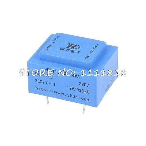 4VA 50/60 Hz 12V Output PCB Mounting Encapsulated Transformer