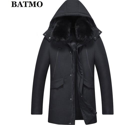 BATMO 2020 new arrival winter 90% white duck down hooded jackets men,winter mens parkas,warm coat,size M-XXXL ,LZ9902
