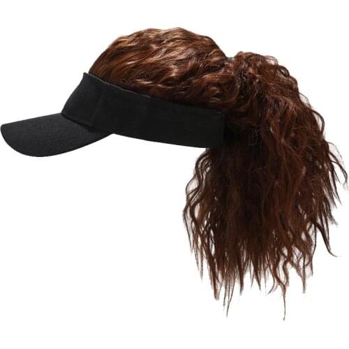 New Hot Sale Wig Womens Casual Hat Ins Street Hood Beach Sun Hat Bike Hat Baseball Cap Fishing Equipment Cycling Equipment