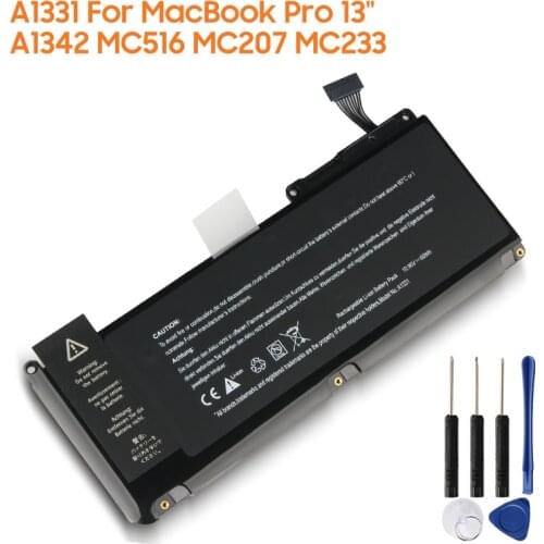 Original Replacement Battery A1331 For MacBook Pro 13”A1342 MC516 MC207 MC233 Authentic Tablet Battery 60Wh