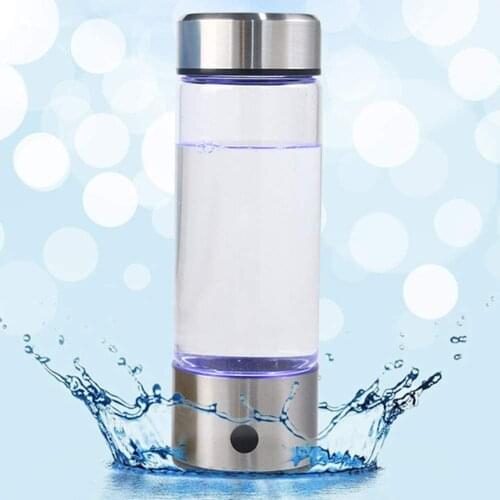Convenient Life 420ML Portable Electrolysis Hydrogen Generator Water Filter Bottle Glass