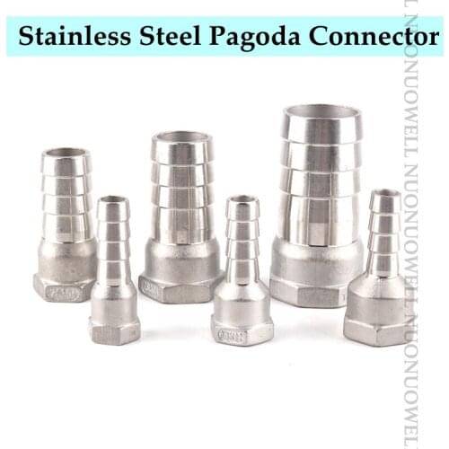 1pc Stainless Female Thread Direct Connetor Aquarium Fish Tank Hose Pagoda Joints Air Pump Adapter Garden Water Connectors