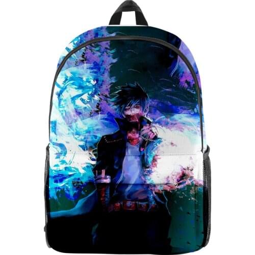 2021 3D My Hero Academia Dabi Men Women Backpack Oxford School Bag High Capacity Teenager Girl Child Bag Travel Backpack