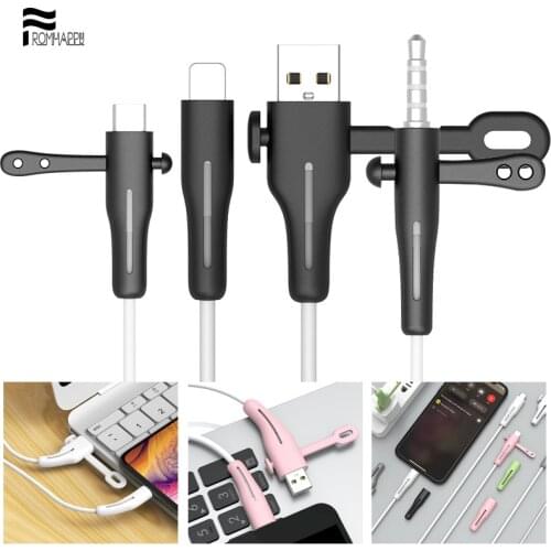 Data Line Protector For iPhone USB Charger Cord Saver Wire Winder Protection Soft Silicone Cable Protector For Huawei Matebook