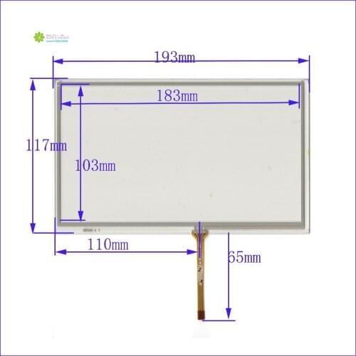 ZhiYuSun XWT485 193mm*117mm 8inch 4 line For CarDVD touch screen panel 193*117 this is compatible for AT080TN64 display