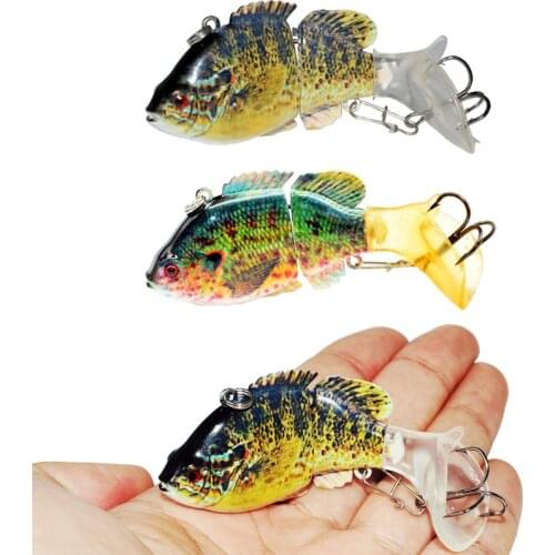 2 Segment Fishing Lure Swimbait Life-like Bluegill Sunfish Pumpkinseed Bass Killer Fishing Tool