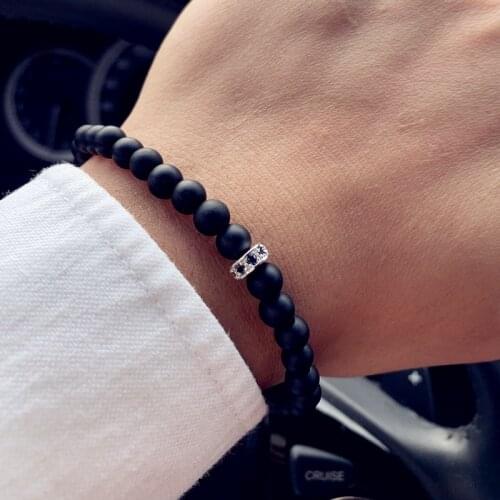 2020 Simple Geometric Matte Beads Bracelet For Men Fashion Handmade Charm Bracelet Men Party Jewelry Gift