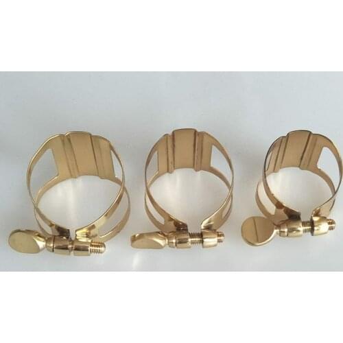 3pcs Perfect Soprano Tenor Bb Alto Eb Saxophone Metal Ligature Sax Parts