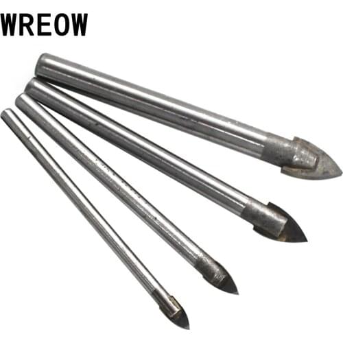 4pc Set Glass Marble Porcelain Spear Head Ceramic Tile Drill Bits Set 4mm 6mm 8mm 10mm Spade Head Ceramic Drill Bit
