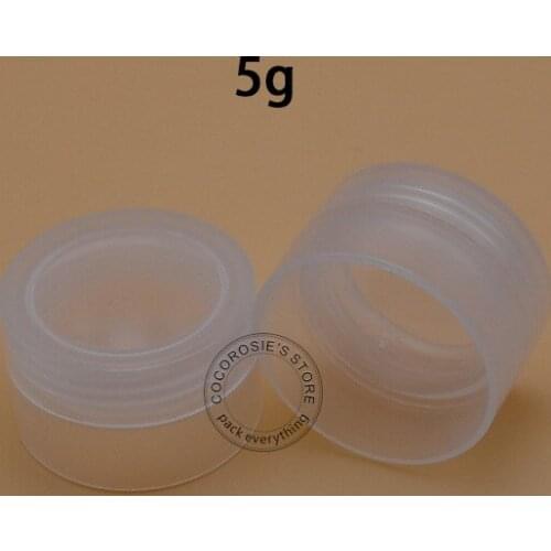 50PCS 5g jar empty clear cosmetic container,hand cream jar,plastic small jar for cream