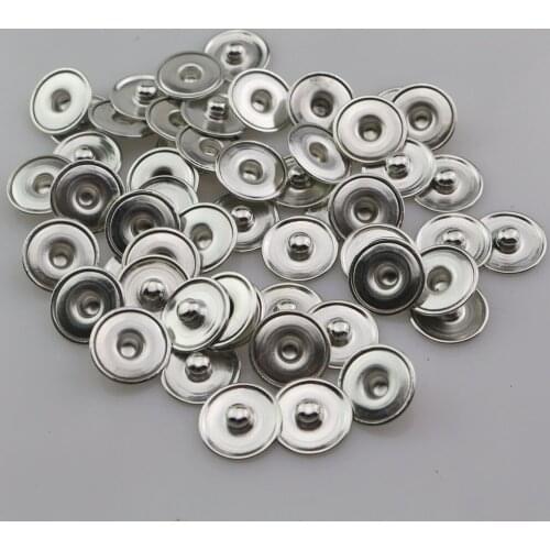 500pcs/lot Brass Copper 18mm Snap Button Studs Base Flat Interchangeable Accessories for Jewelry Snap Button Base Charms Buttons