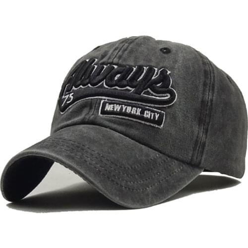 Washed Cotton Baseball Cap For Men Snapback Hat Retro Hip Hop Fitted Caps Women Casual Letter Casquette Bone gorras hombre