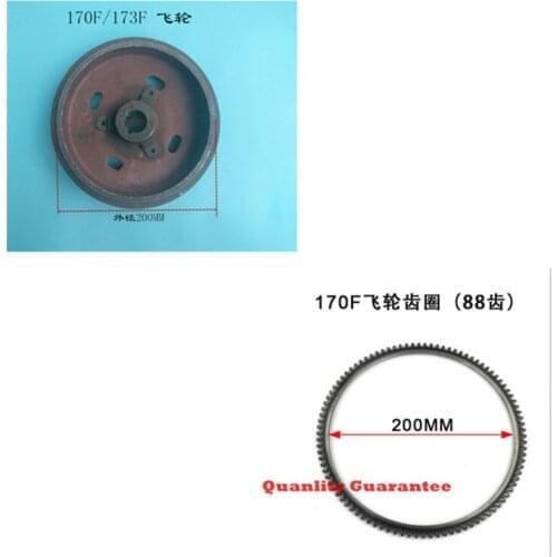 Fast Shipping diesel engine 170F flywheel+Teeth air cooled suit for kipor kama parts