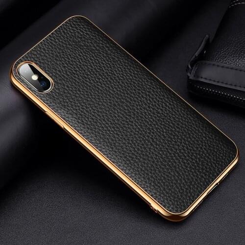 For iPhone XS Max Case 360 Full Protection Shockproof Cover For iPhone XR X S Case Genuine Leather PC Hard Back Cover Coque Capa