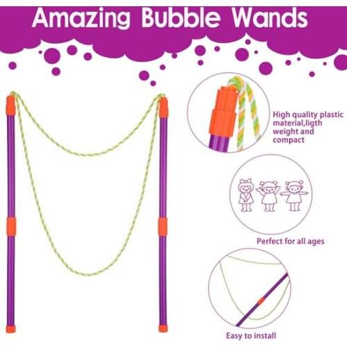1 Pcs Kids Fun Giant Bubble Maker Stick Wand Fun Summer Garden Summer Beach Outdoor Toy Foldable Outdoor Party Toy