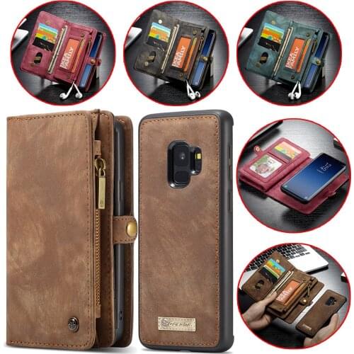 CaseMe Leather Wallet Case For Samsung Galaxy S9 S8 S10 S20 Plus S7 Edge Note 20 Ultra 10 9 8 Purse Card Cover Coque Etui Funda